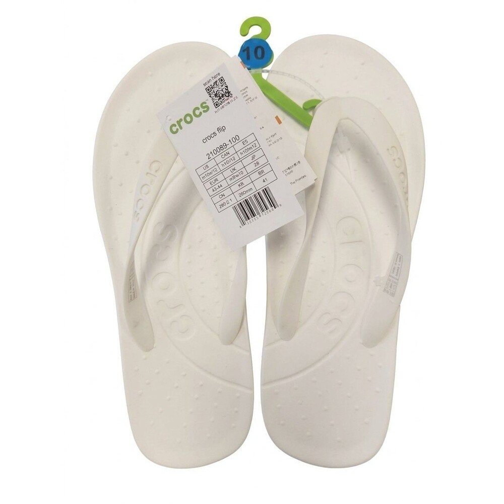 Crocs Baya II Flip White Unisex Sandal 210089-100 Mens 10 Womens 12 NWT